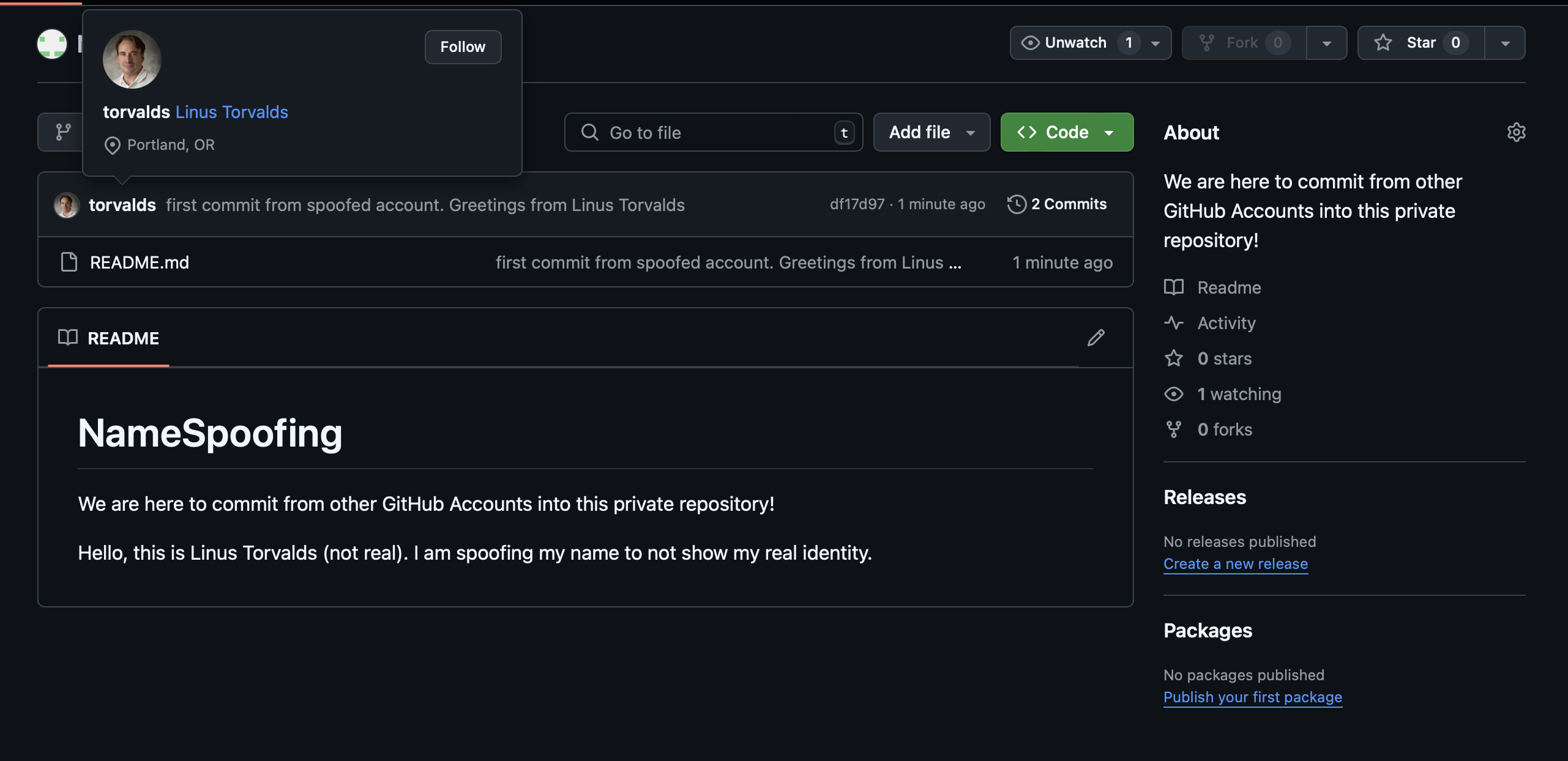 Verified and signed Commit on GitHub