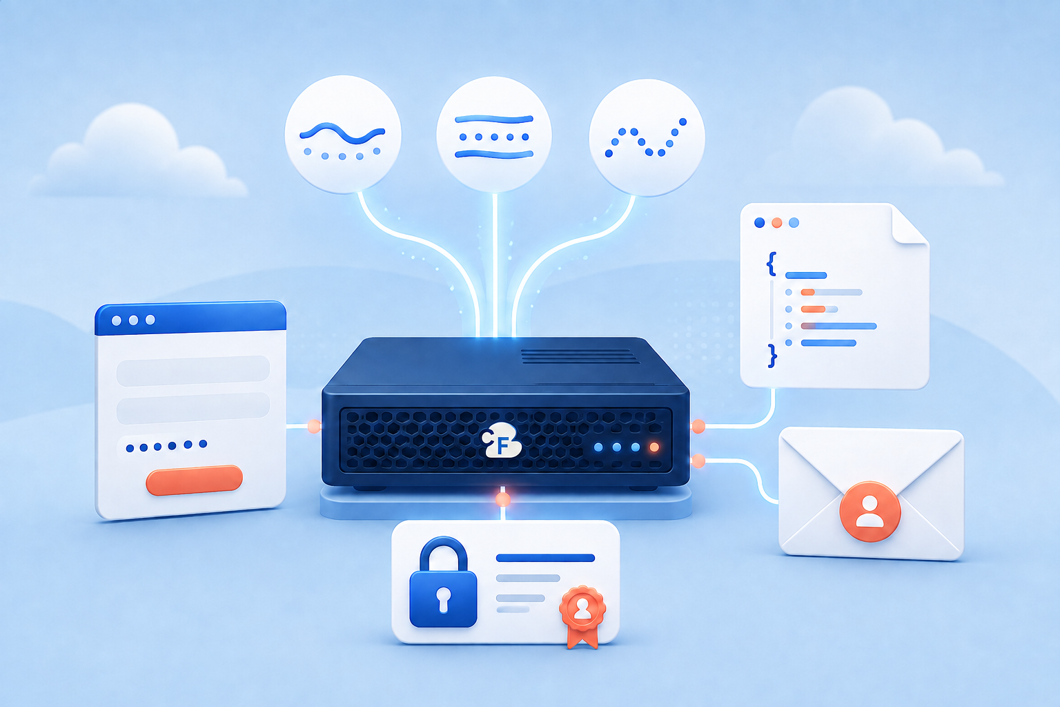 A compact Web Gateway powering a private web service